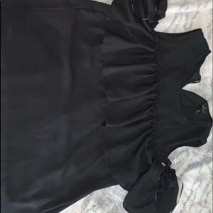 Black off the shoulder shirt